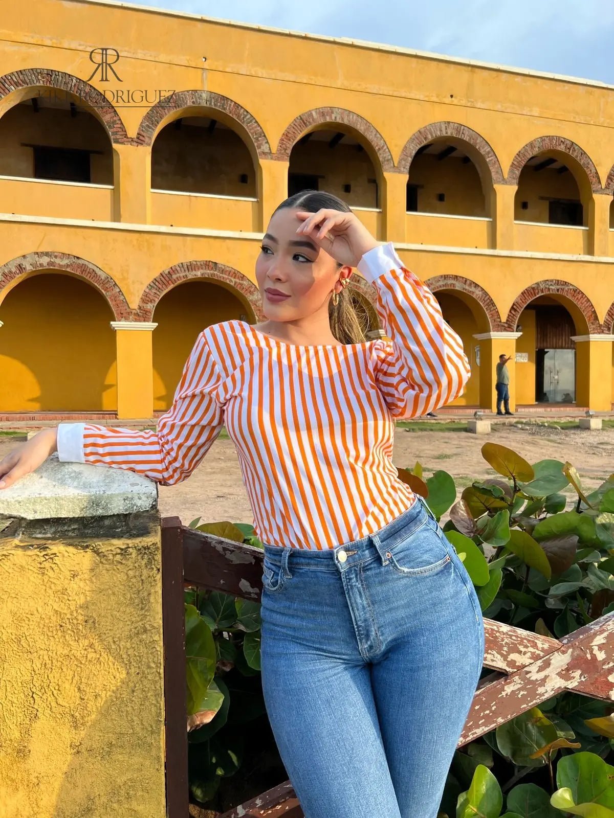 Blusa Opalo Naranja - KIKE RODRIGUEZ