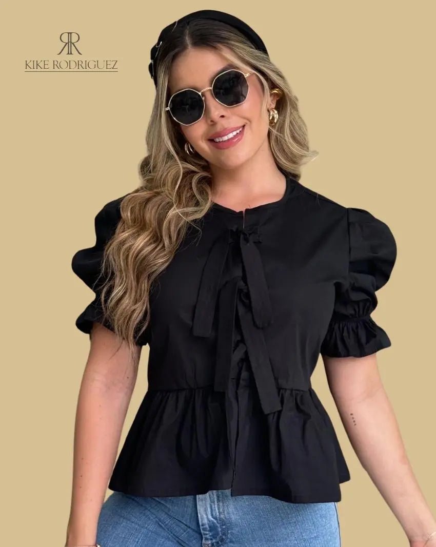 Blusa Matilda NEGRA - KIKE RODRIGUEZ