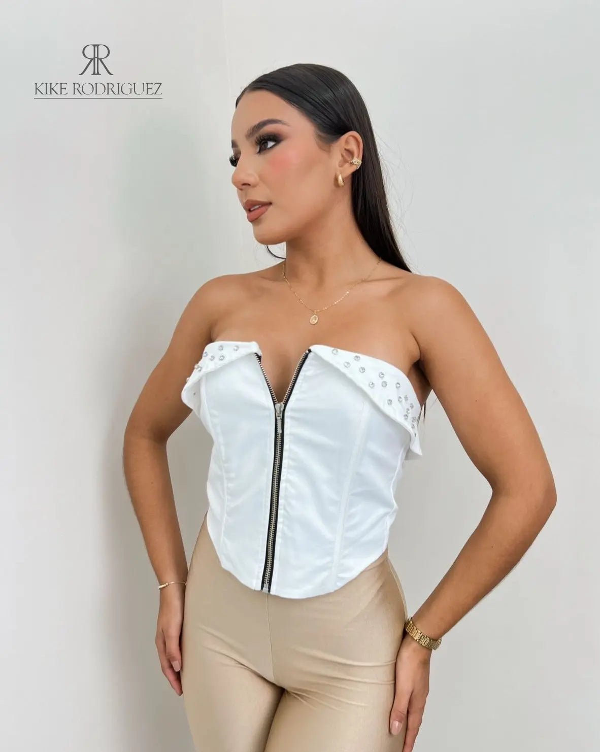 Blusa Carrie Blanca - KIKE RODRIGUEZ