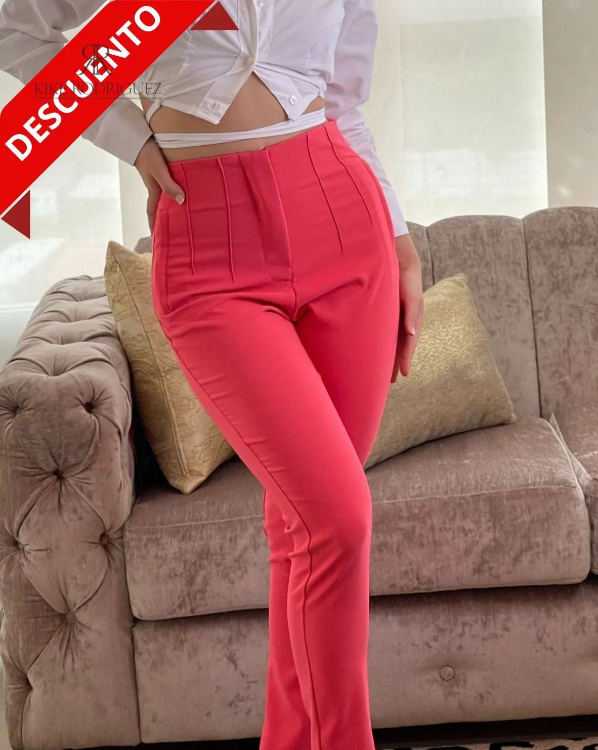 Pantalón Tokio Coral - KIKE RODRIGUEZ