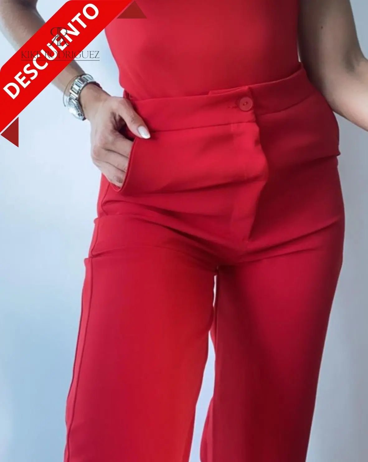 Pantalón Praga Rojo - KIKE RODRIGUEZ