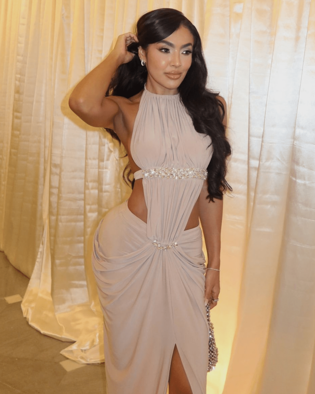 Vestido Crystal Nude Mujer - KIKE RODRIGUEZ