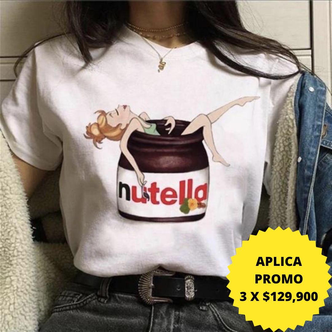 T-shirt mujer estampada NUTELLA
