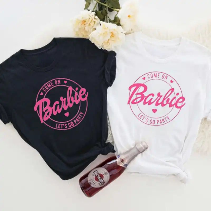 T-shirt mujer estampada Come On Barbie Black