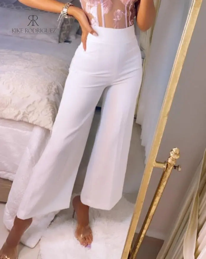 Pantalon culote blanco new arrivals