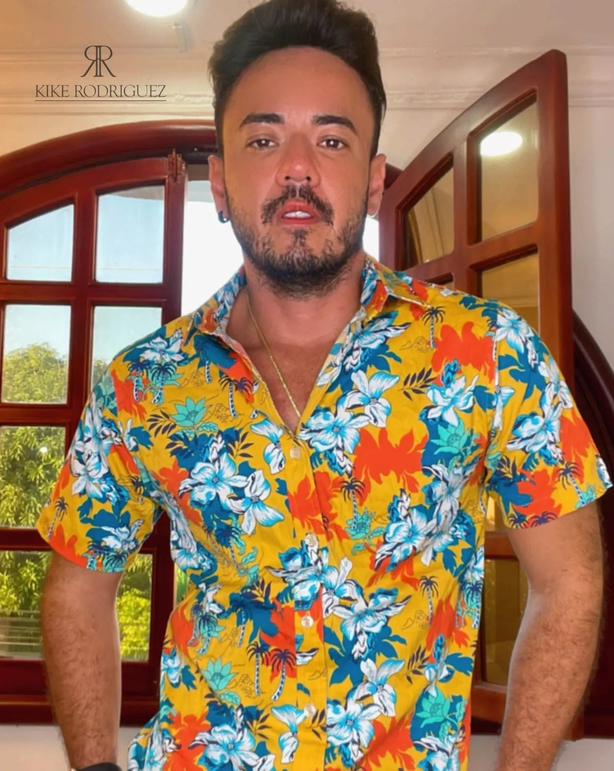 Camisa sale mostaza hombre